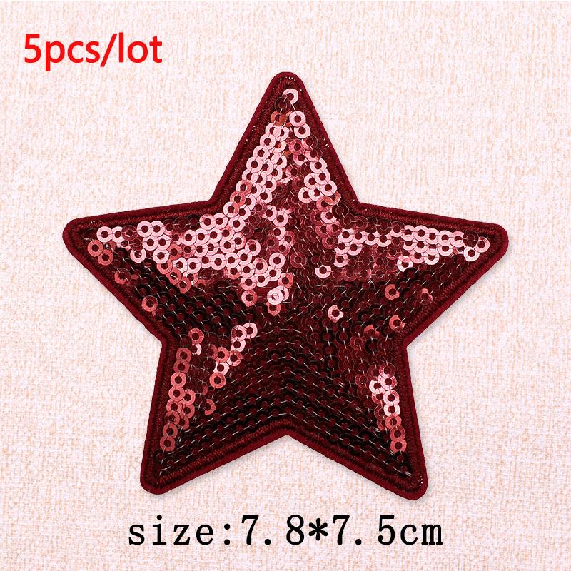 5Pcs/Lot Glitter Butterfly Bow Iron on Patches - Embroidered Patches on Clothes Bags Hats Jackets Decor