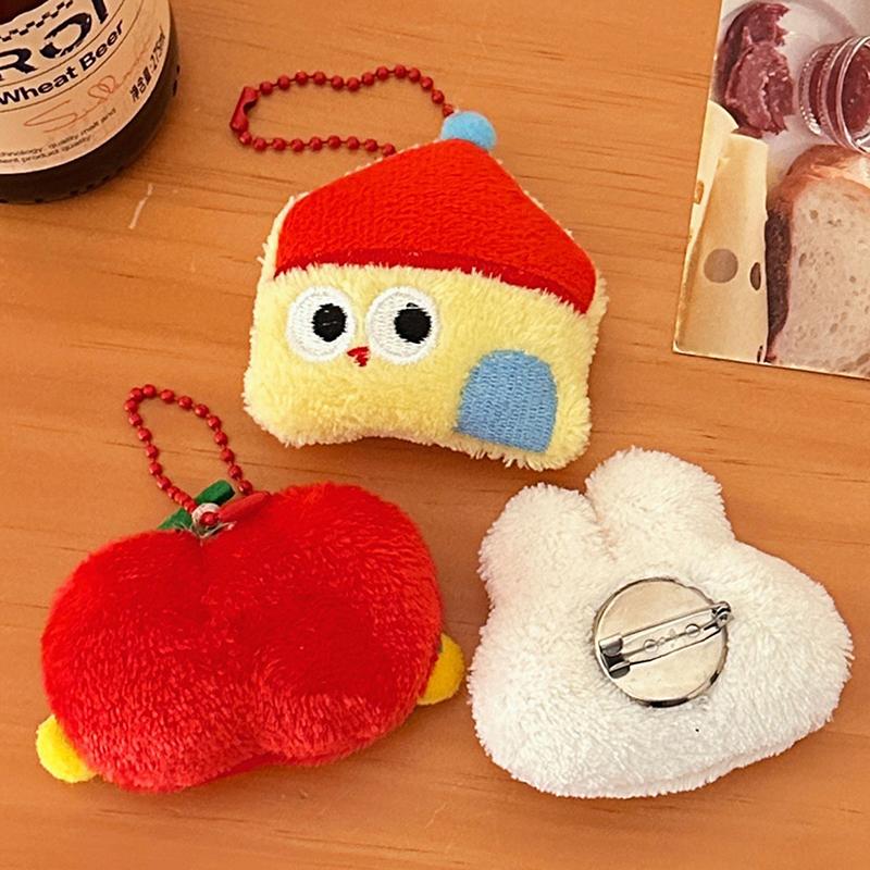 1 Pcs Original Cute Plush Doll Pendant Brooch Creative Funny Pendant Girl Backpack Fun Pendant