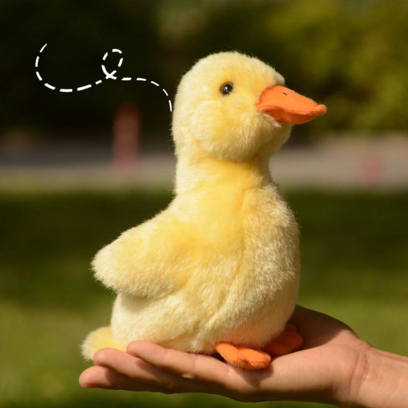 17x17cm Realistisches Enten-Stofftier Niedliches Kleines Gelbes Enten-Stofftier Quakende Ente Spielzeug Geburtstagsgeschenk