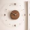 Acrylic Digital Wall Watch Solid Wood Scale Clock Simple Style Hanging Clock  Wall Ornament