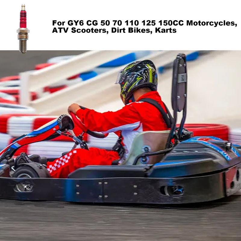 Motorcycle Spark Plug 1/3 Electrodes A7TC D8TC For GY6 CG 50 70 110 125 150CC Motorcycle ATV Scooter Dirt Bike Go Kart