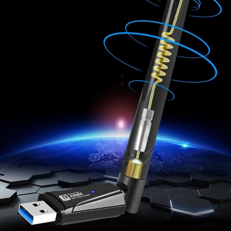 WiFi Dongle 900Mbps WiFi Adapters WIFI6 Transmitters Receiver DualBand 5GHz/2.4GHz Fast USB2.0 900M