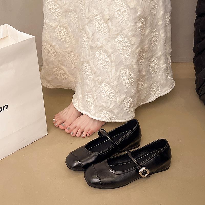 Fashion 2025 New Women Flat Shoes Fashionable and Versatile Round Toe French Mary Jane Shoes Women New Summer Soft Soled Shoes