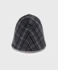 Yunse Hatch Embroidered Beanie (Charcoal Check)