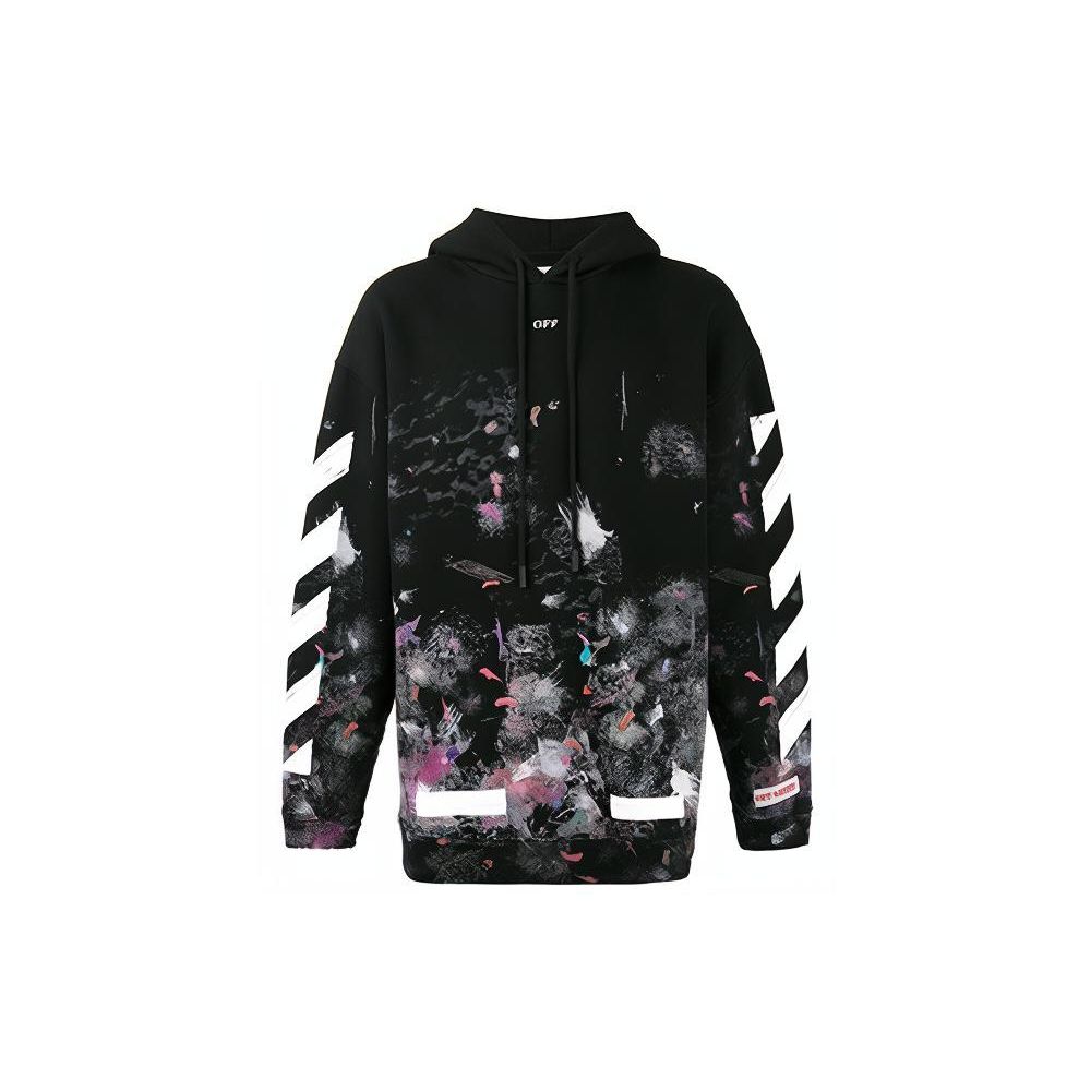 

Off-White Diag Galaxy Brushed Over Hoodie Черные мужские топы OMBB009F176190309901 XS
