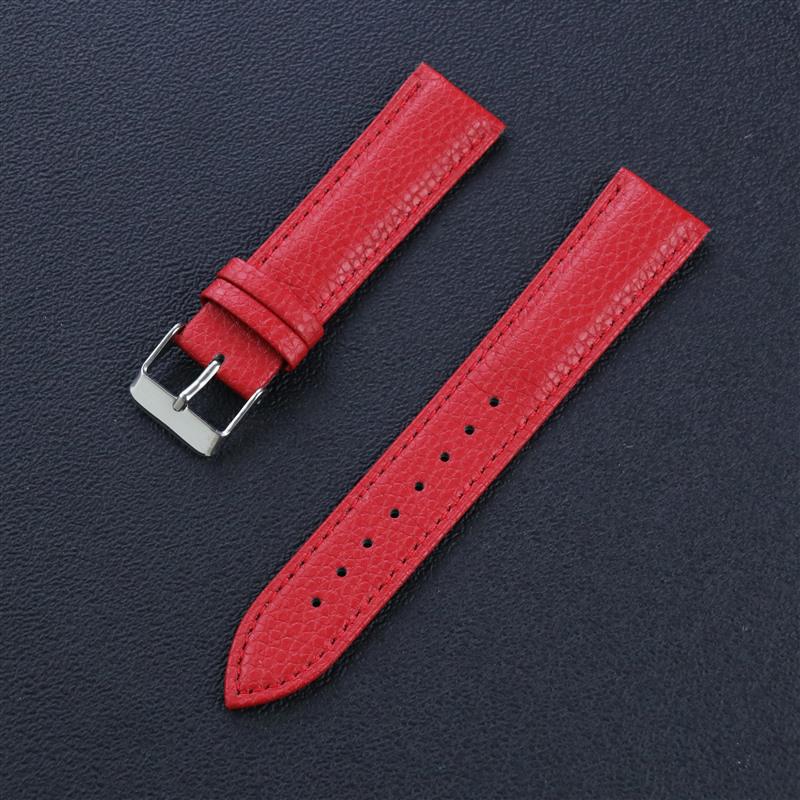 Colorful Genuine Leather Watch Strap - Soft, Waterproof & Durable with Pin Buckle, Available In 10~22mm Sizes