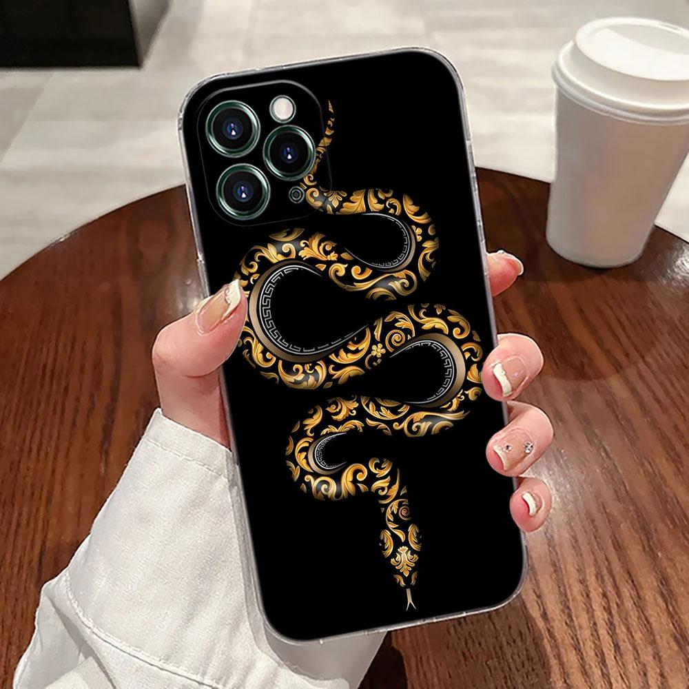 Snakes and Women Transparent Case For Apple iPhone 17 16 15 14 13 12 11 Pro Max Plus 16E 17Air 17Pro Phone Cover Silicone Funda