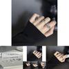 Dazzling Geometric Blue Sapphire Star And Heart Ring For Women Stylish Adjustable Design