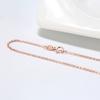 Rinntin Rose Gold 925 Sterling Silber Mode Kabel Link Ketten Halskette für Frauen Dünne Halskette Zubehör Schmuck SC06