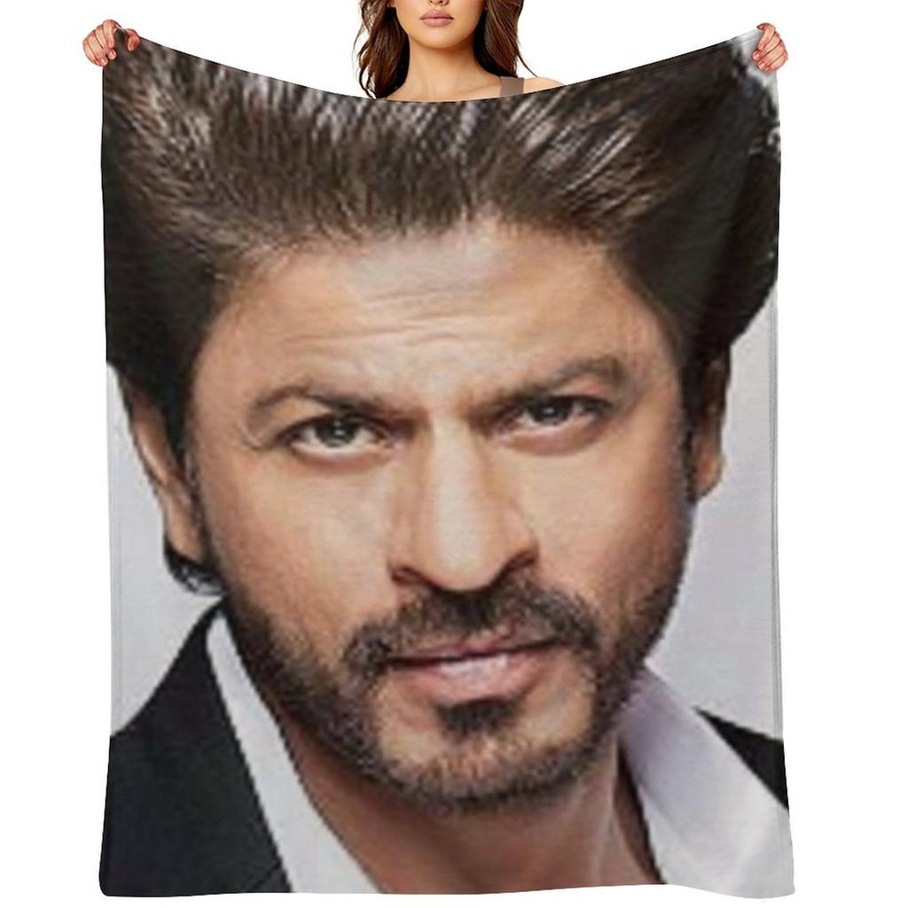 shahrukh khan Throw Blanket Weighted Flannel Decorative Sofas Luxury Blankets