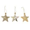 18pcs Christmas Five-Pointed Star Decorations Hanging Ornament For Home Hotel Party Xmas Tree Holiday Festive Supplies