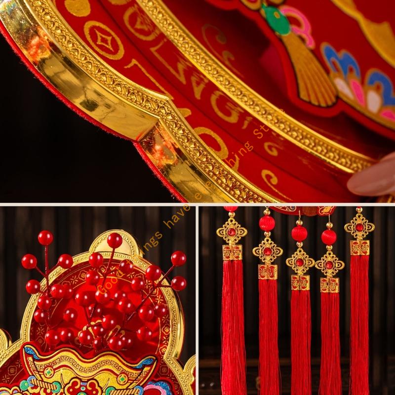 High Quality Velvety Plastic Combination Hanging Decors for Chinese New Year Spring Festival Multiple Scene Use 55KF