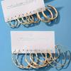 Hot-selling simple large circle metal irregular circle stud earrings set creative personality earrings set earrings