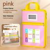 L-shaped A4 File Bag Transparent Large Opening Stationery Storage Bag File Organizer Large-capacity Mesh Folder Bag Test Paper