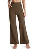 Women's Fleece Lined Wide Leg Yoga Pants Waterproof High Waist Business Pants Winter Warm Sweatpants with Pockets