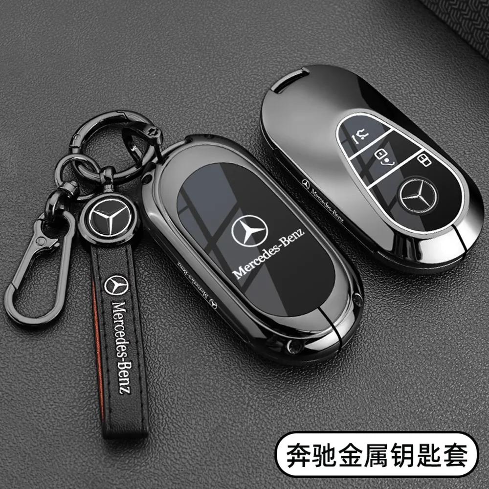 Zinc Alloy Car Remote Key Case Cover Shell For Mercedes Benz A C E S G Class GLC CLE CLA GLB GLS W177 W205 W213 W222 X167 AMG FF2