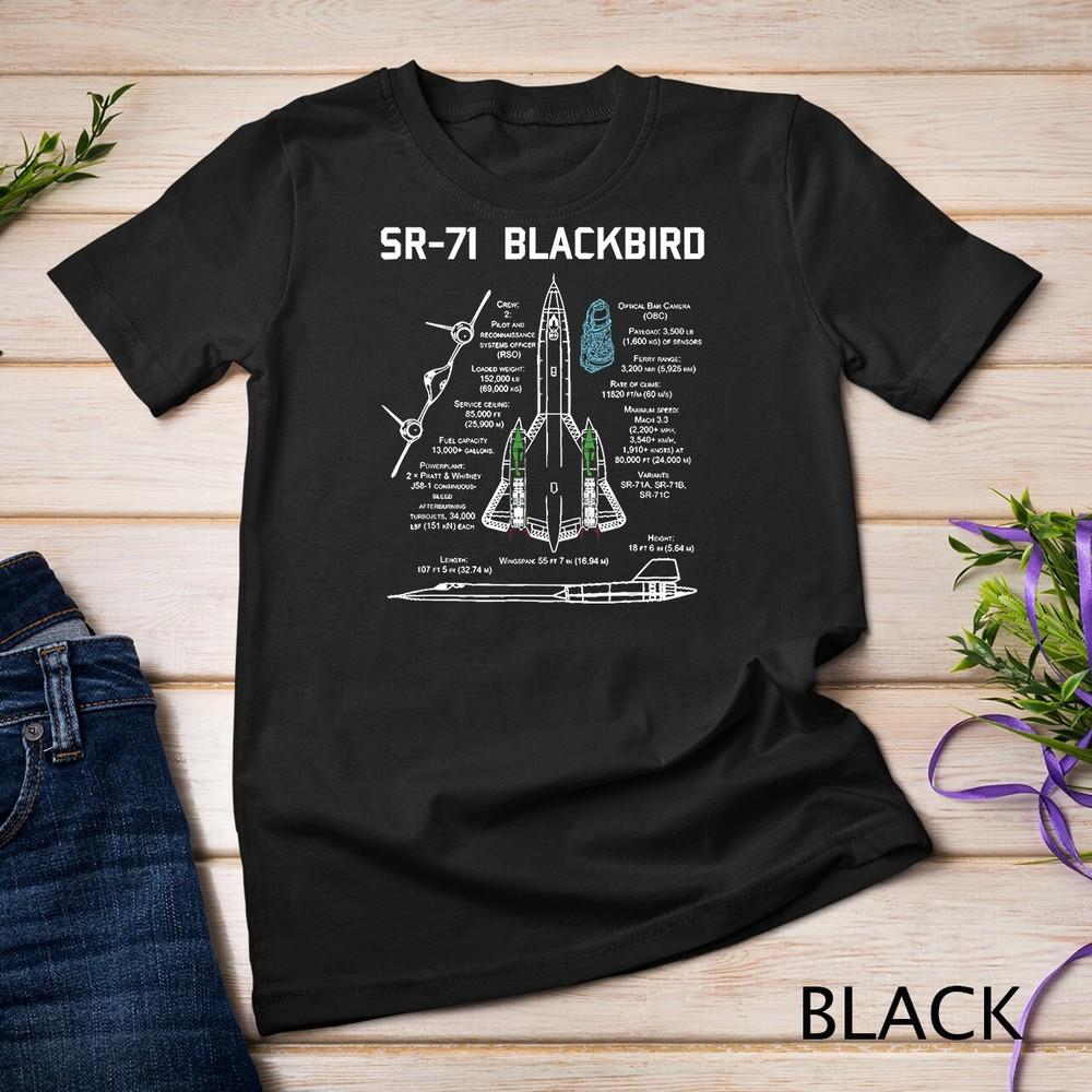 SR-71 Blackbird Specs T Shirt Unisex T-shirt Unisex T-Shirt S