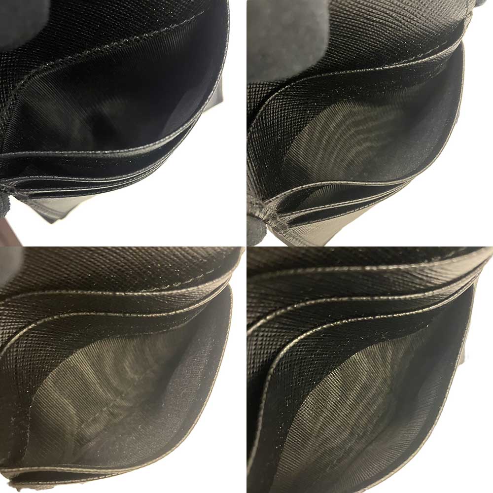 Used PRADABifold Wallet Leather Unisex
