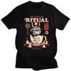 Men Short Sleeve T Shirt Cool Baphomet TShirt Kawaii Satan Demon Ghost Occult Goat Graphic Shirts Kawaii Clothing Anime Shirt