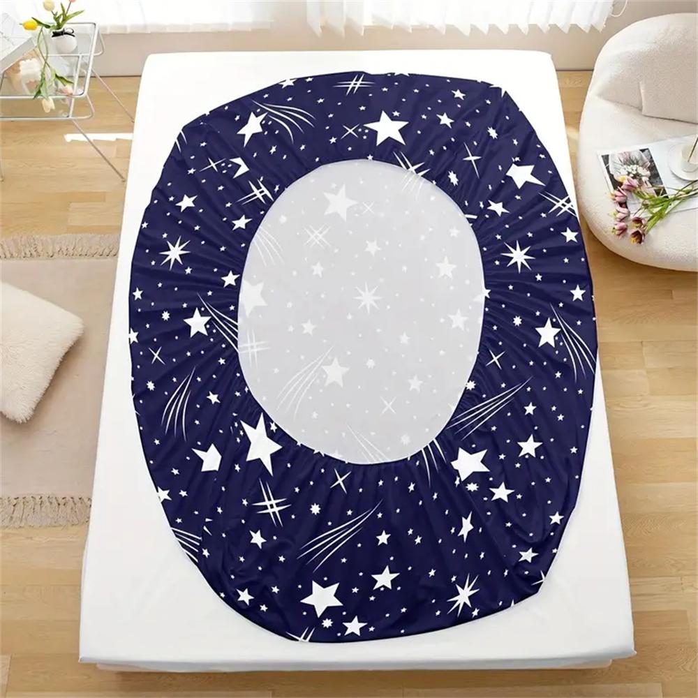 Starry Night Fitted Sheet Set - Soft Microfiber, Deep Pockets, All-Around Elastic, Breathable, Hypoallergenic, and Wrinkle