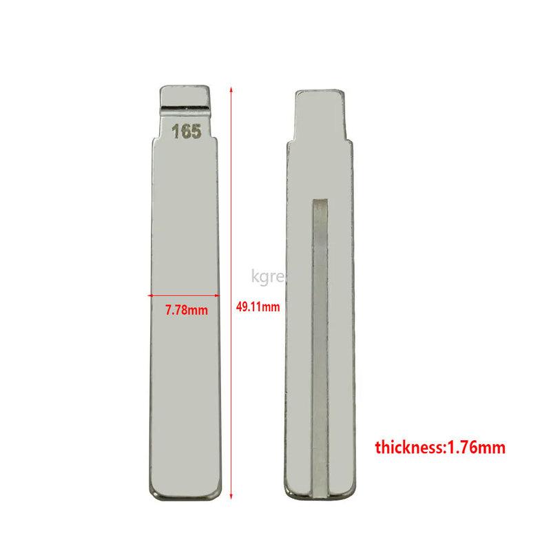 10pcs 165# TOY2 KD Car Key Blade Smart Remote Uncut Car Key Blades Uncut Flip Blank Car Key Blank for Toyota Lexus BYD