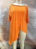 2026 Women's Solid Color Loose Fit Round Neck Irregular Hem T-Shirt