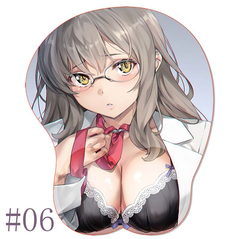 Anime Futaba Rio 3D Mouse Pad B_Bunny G_Girl S_Senpai Mousepad Silicone Titty Boobs Wrist Support MousePad Oppai Mouse Mat