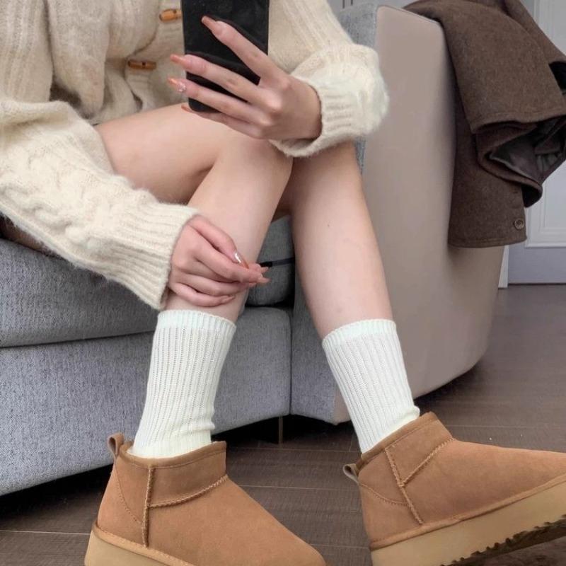 2025 New Women Snow Boots Casual Slip-on Botas Mujer Plush Warm Home Cotton Shoes Classic Winter Thick-soled Women's Ankle Boots