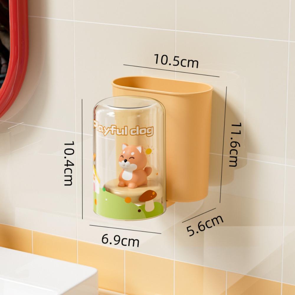 Mit Mundspülbecher Zahnbürstenbecher Wandmontiert Kinder Zahnbürstenständer Zahnpastahalter Badezimmer