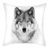 Home Decor Wildlife Print Cushion Cover Wolf King Photo Pillow Cover Home Sofa Decoration Pillowcase X