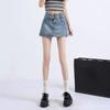 Denim Skirt For Women Summer High Waist Slim Fit With Zipper For Casual Wear