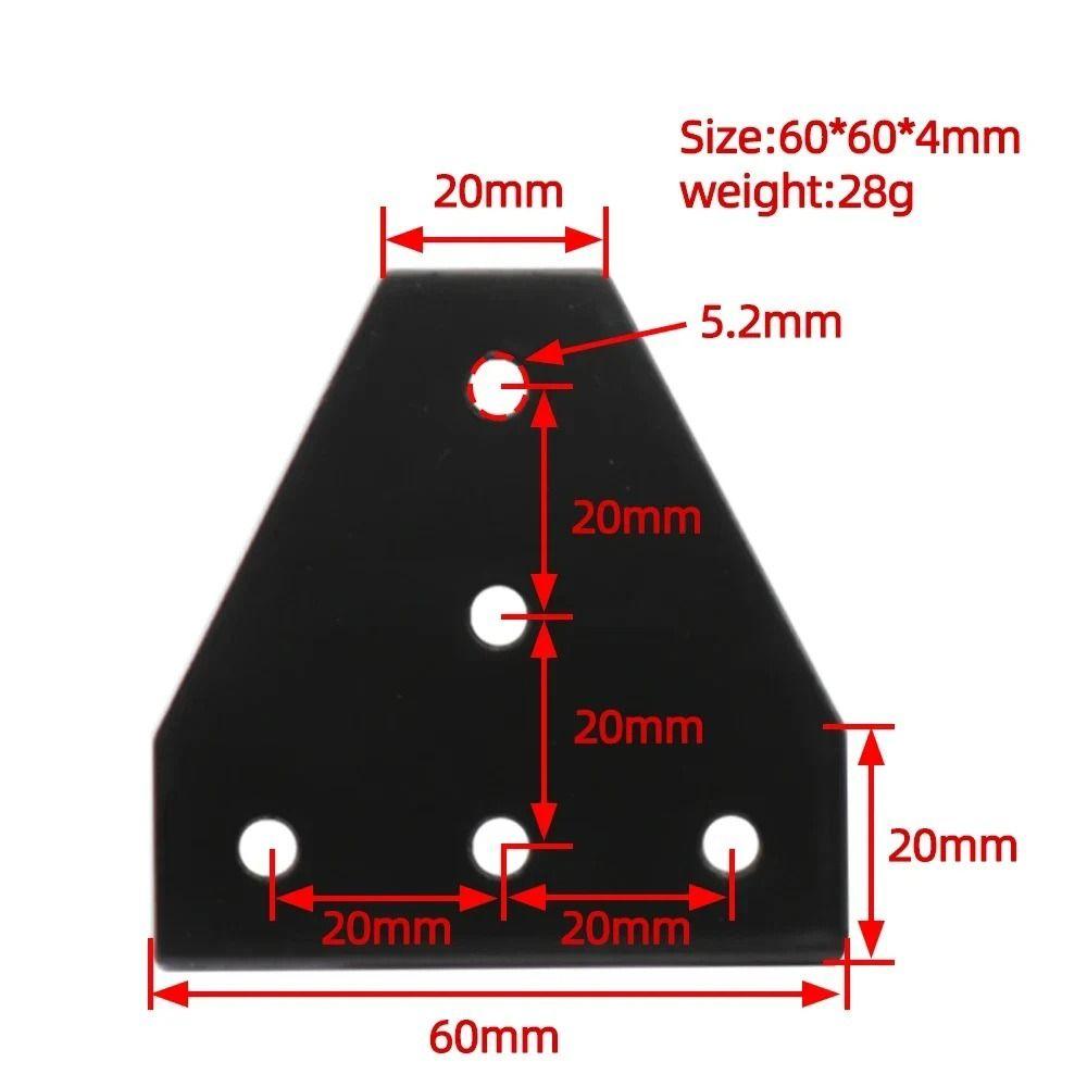 1Pcs 90 Degree Corner Angle Bracket  for Industrial Aluminum Frame 3D Printer Router