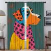 Portrait of a Dog Modern Living Room Curtains for Camera Partition Tulle for Bedroom Halloween Decoration Home Interior Curtains