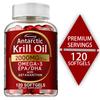 XEMENRY Ulei de Krill Antarctic 2000mg Capsule moi 120 buc — Omega-3 EPA DHA, Astaxantină, Bunăstare Zilnică
