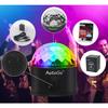CCYCCL Mirror Ball Disco Light [9 RGB Colors] LED Stage Light with Remote Control, Voice Activated, Multi-Function, Rotating Crystal, USB Powered, Per