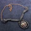 Laguna Lace Agate Gemstone Handmade Copper Wire Wrap Jewelry Necklace 18" ET-4958