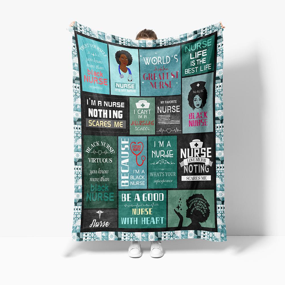 Blanket Nurses Week Appreciation Nursing Student Graduation Birthday Gift Gifts for Women Nurses Blanket Soft Warm Flannel Throw
