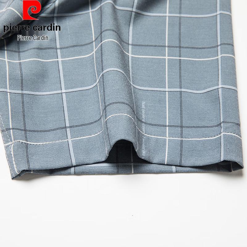 Pierre Cardin Men's Plaid Short-Sleeve Business Casual Shirt