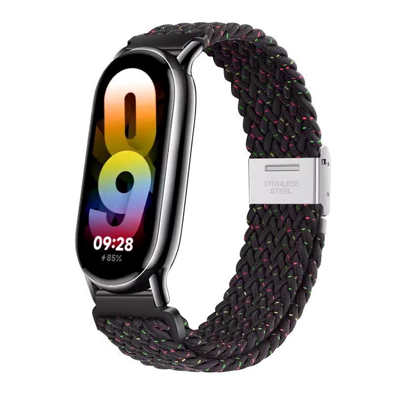 Solo Loop Strap For Xiaomi Mi Band 8 9 Elastic Braided Nylon Adjustable Watchband Correa Bracelet For Miband 10 Miband9 8 Accessories