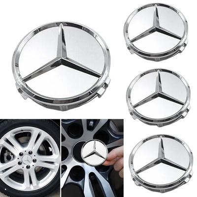 WUGL8 4pcs 75mm Car Wheel Center Hub Caps Cover For Mercedes Benz AMG A B G R Class GLA GLK W176  W108 W168 W204 W251 W463 Accessories
