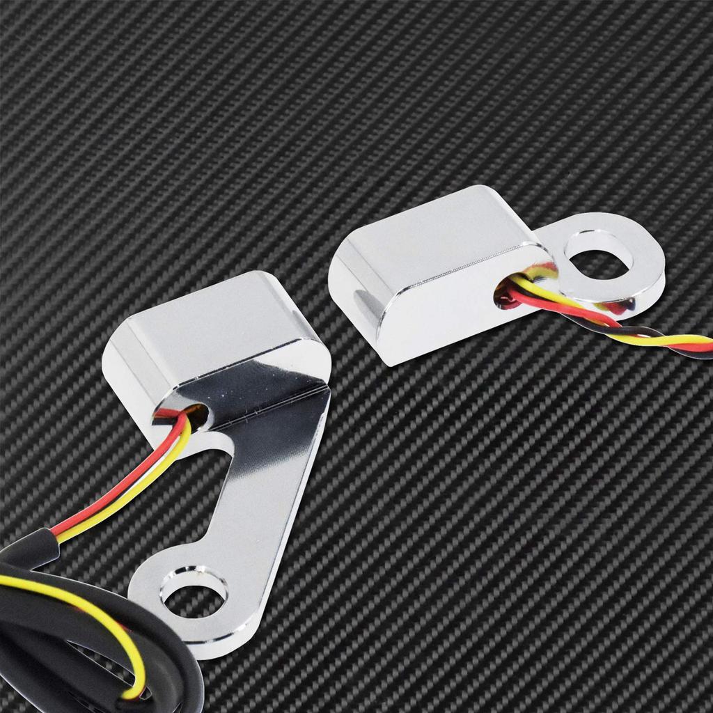 HDBUBALUS LED Turn Signal Indicator for Harley Touring Softail Slim FLS (A Chrome)