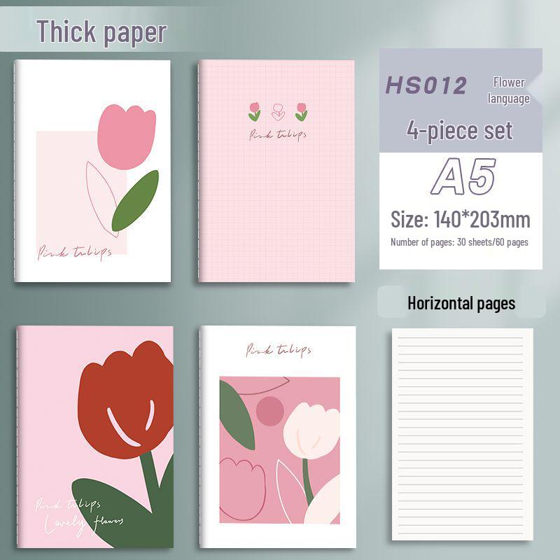 Плотный цветочный блокнот формата А5 - Идеально подходит для студентов и любителей вести дневник