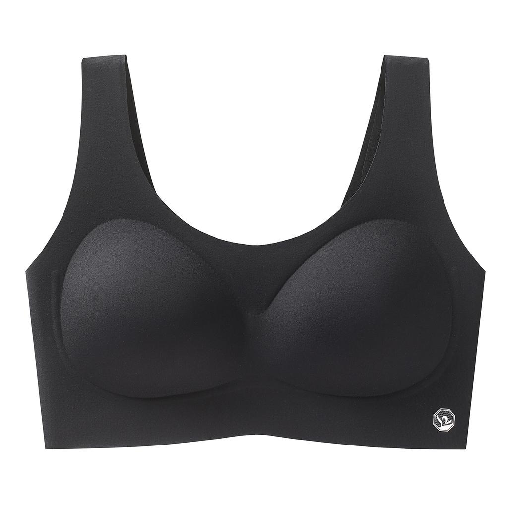 Liquid foundation underwear large size jelly soft support wide shoulder vest light massage fixed cup beautiful back integrated bra