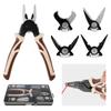 5 in 1 Multifunctional Plier Set with 5 Interchangeable Plier Head Tool Steel Multipurpose Plier Tool Kit with Wire Stripper Cab