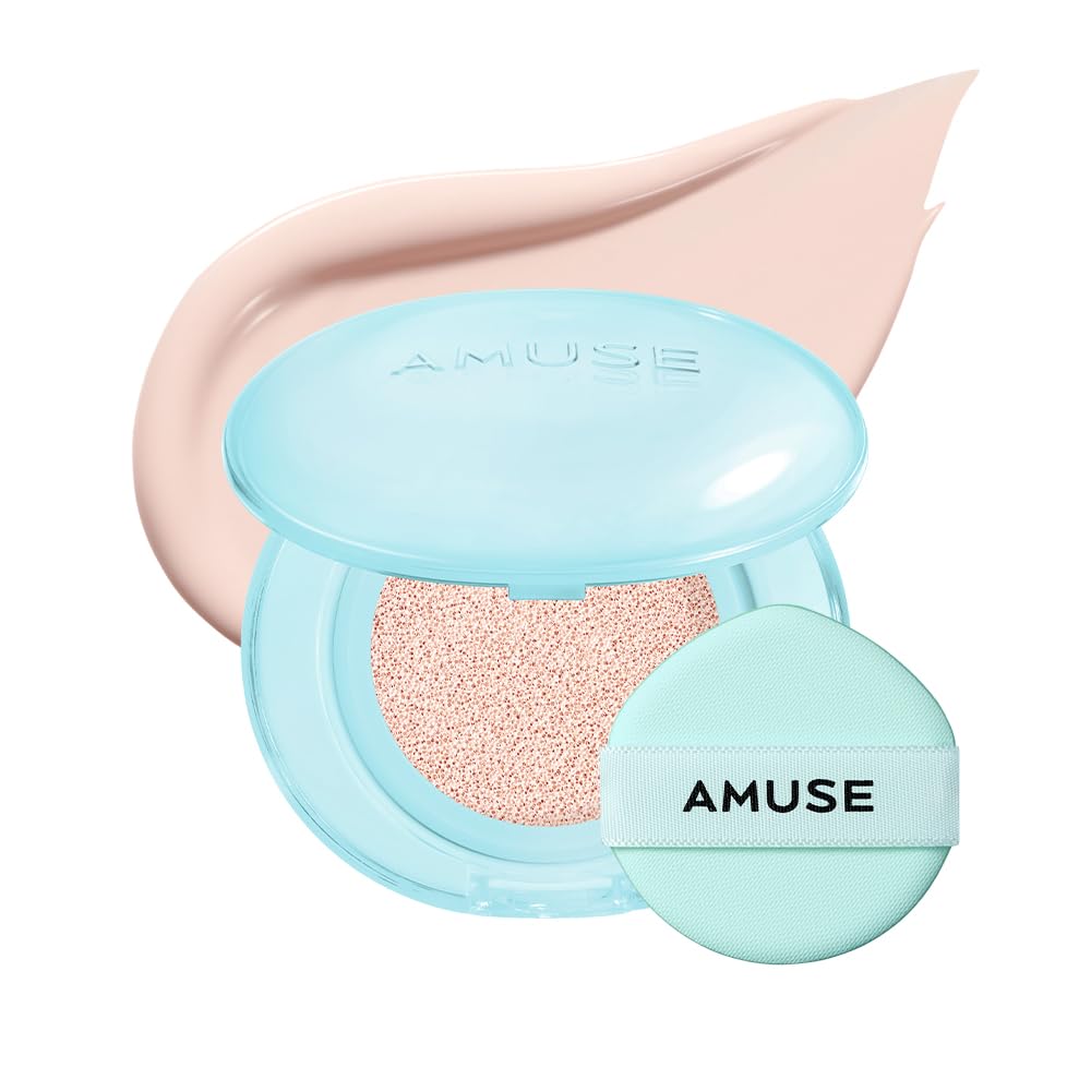 AMUSE Airy Pore Cover Cushion (0.5g Fair/Full Size) SPF50+ PA++++ Cushion Foundation, Pore Coverage, Semi-Matte