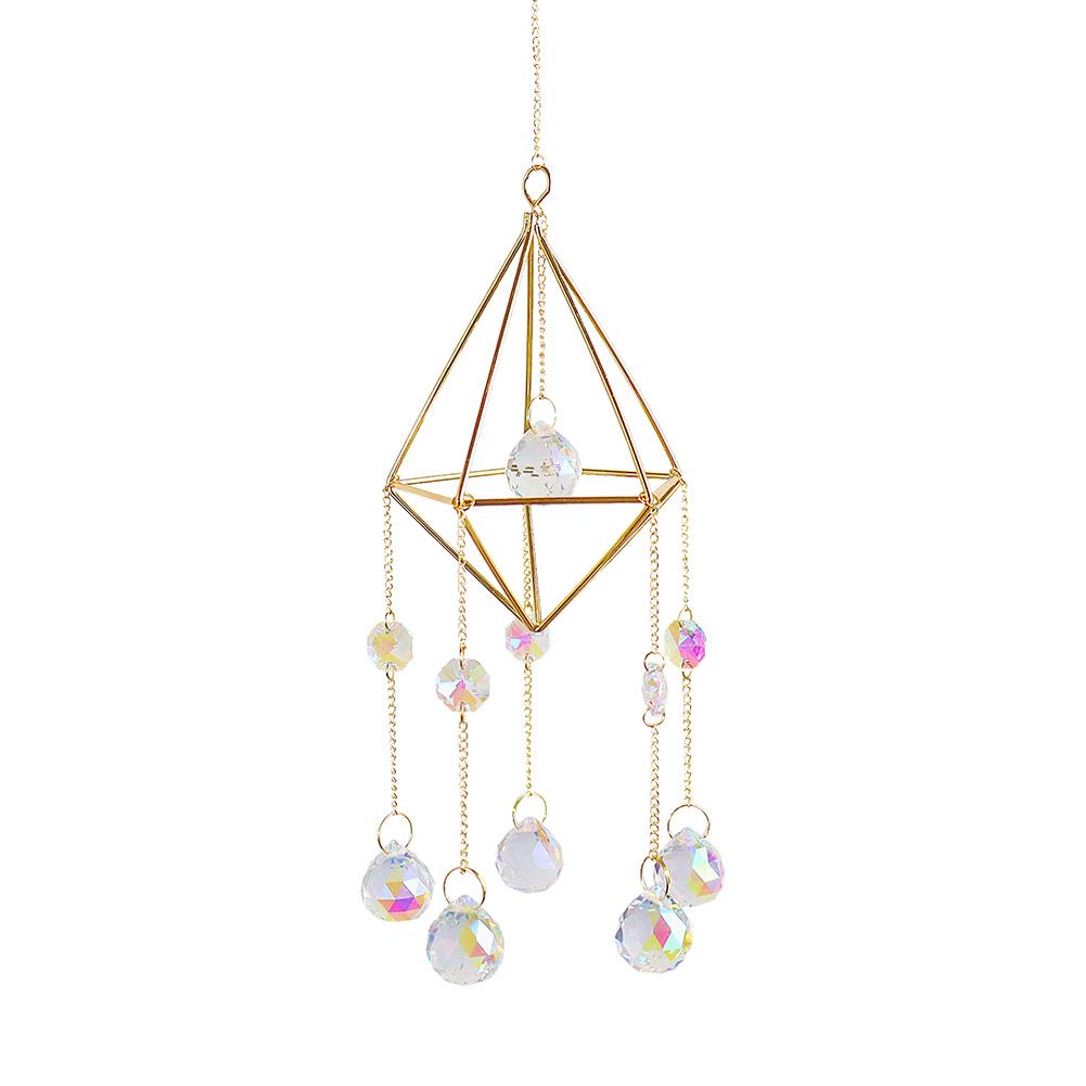 Shiny Prism Rack Ball Wind Chimes Home Balcony Window Car Room Decoration Gift