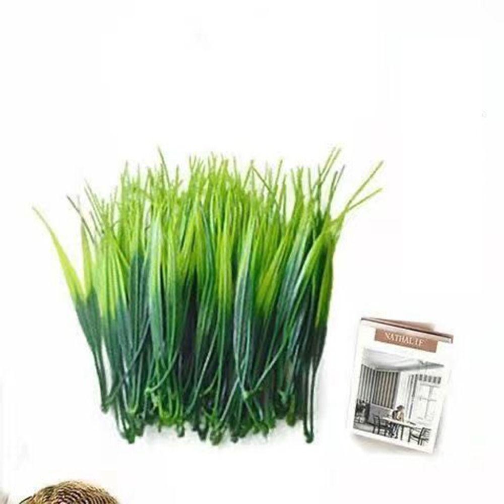 24Pcs Weather-Resistant Artificial Spring Grass Green Artificial Grass Bundles  Tabletop Greenery