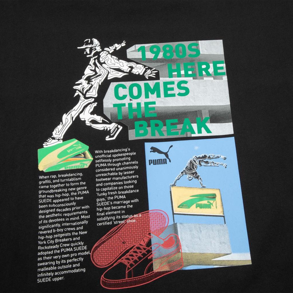 Puma Camiseta Respirável Confortável Manga Curta Masculina Tops Preto 620226-01