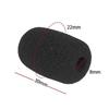 LeTradeJP Mini Microphone Sponge, Set of 10, for Intercoms, Microphone Covers, Loudspeakers, Noise Reduction, Black (30mm x 22mm, Inner Diameter 8mm)