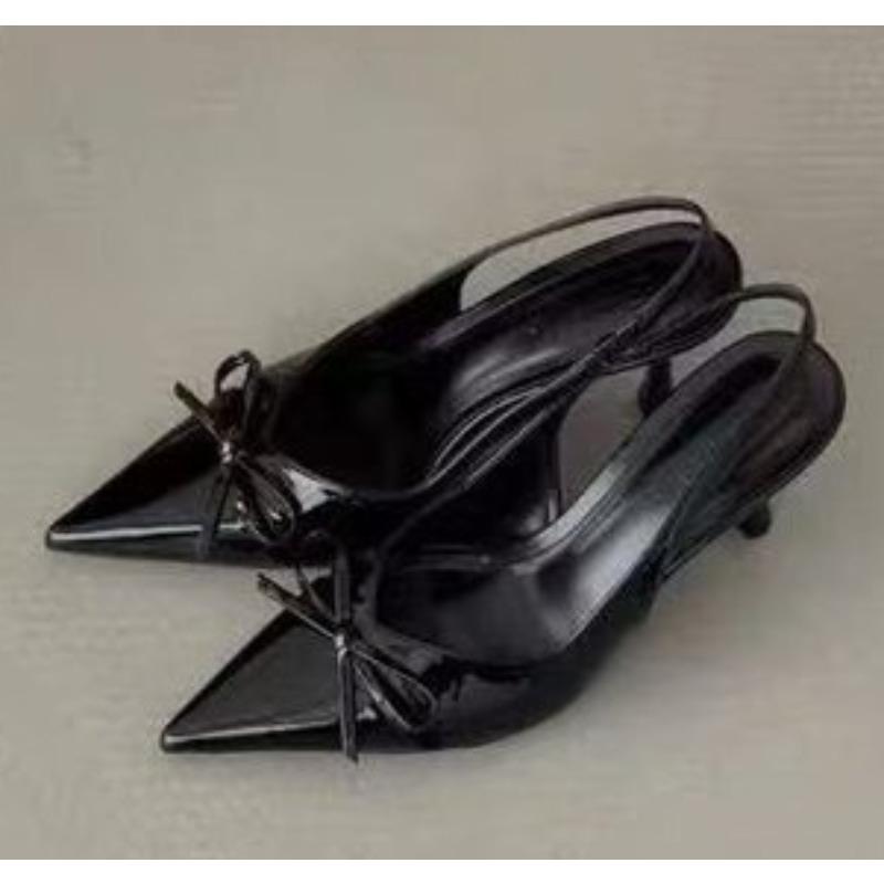 

Fashion New Style Popular Summer Slip on High Heel Women Sandals Fashion Butterfly-knot Singbacks Pumps Stripper Party Female Sandals 35